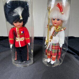Vintage Set of British Souvenir Buckingham Palace Guard Dolls from London